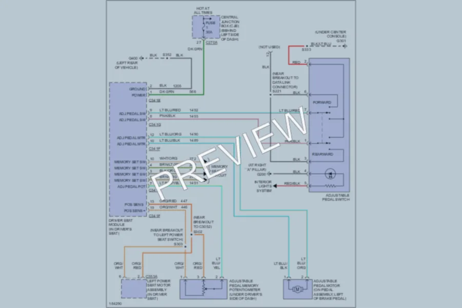 2004 Ford Explorer Memory Systems wiring diagram preview