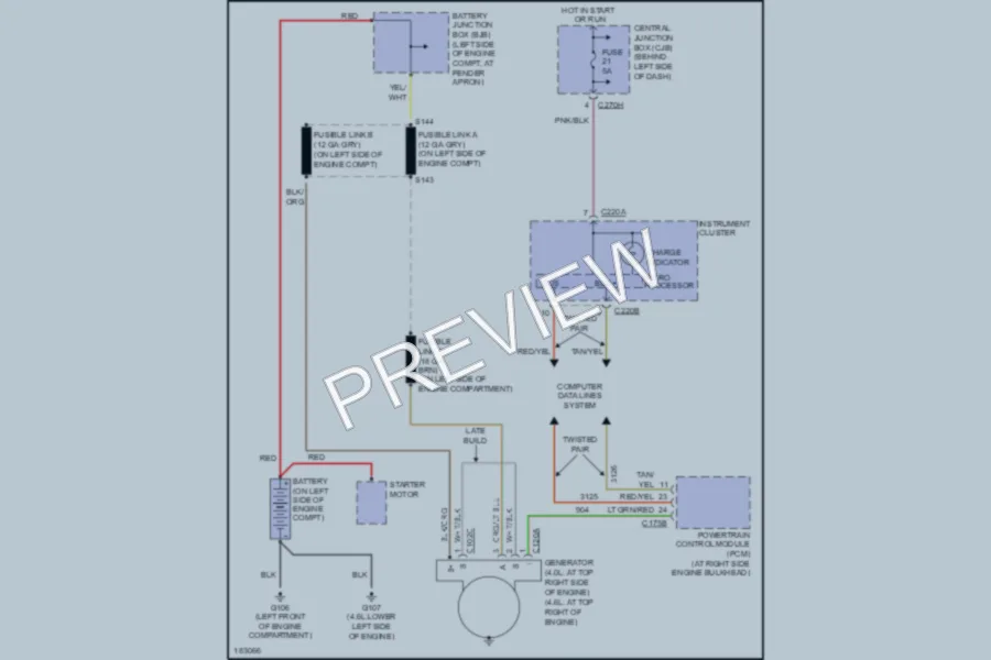 2004 Ford Explorer Starting Charging wiring diagram preview