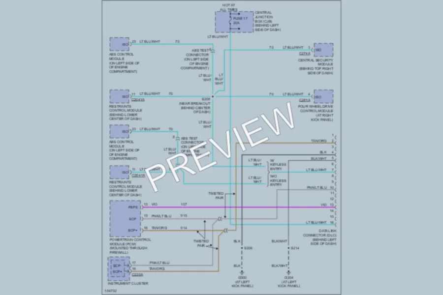 2004 Ford ExplorerSportTrac Computer Data Lines wiring diagram preview