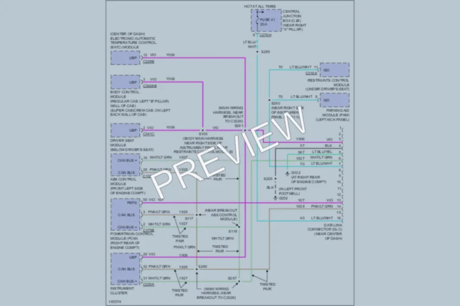 2004 Ford F150 Computer Data Lines wiring diagram preview