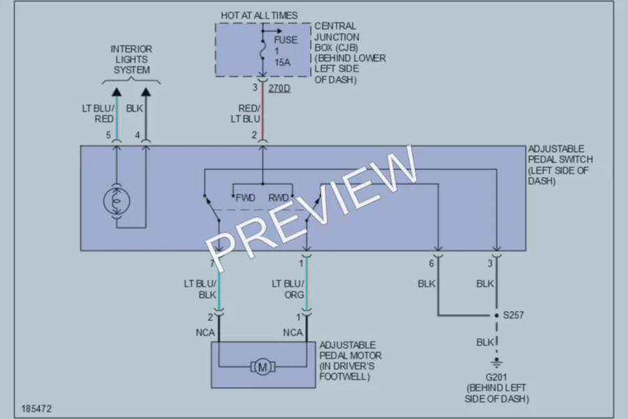 2004 Ford F350 Super Duty Power Seats wiring diagram preview