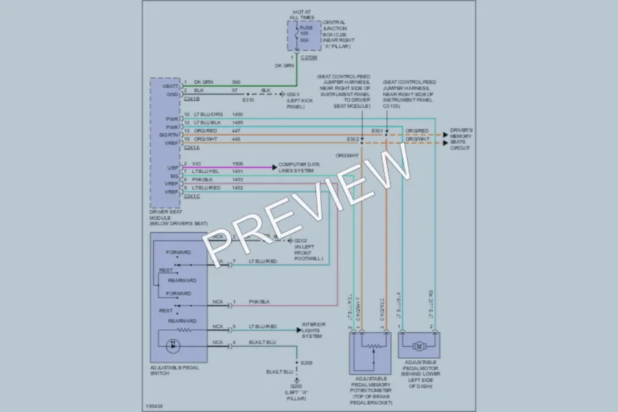 2004 Ford F150 Memory Systems wiring diagram preview