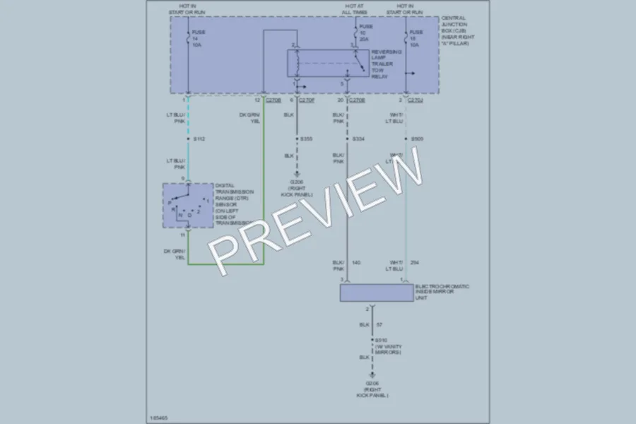 2004 Ford F150 Power Mirrors wiring diagram preview