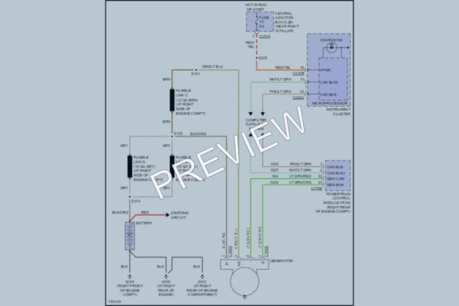 2004 Ford F150 Starting Charging wiring diagram preview