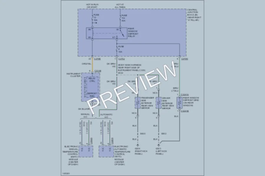 2004 Ford F150 Defoggers wiring diagram preview