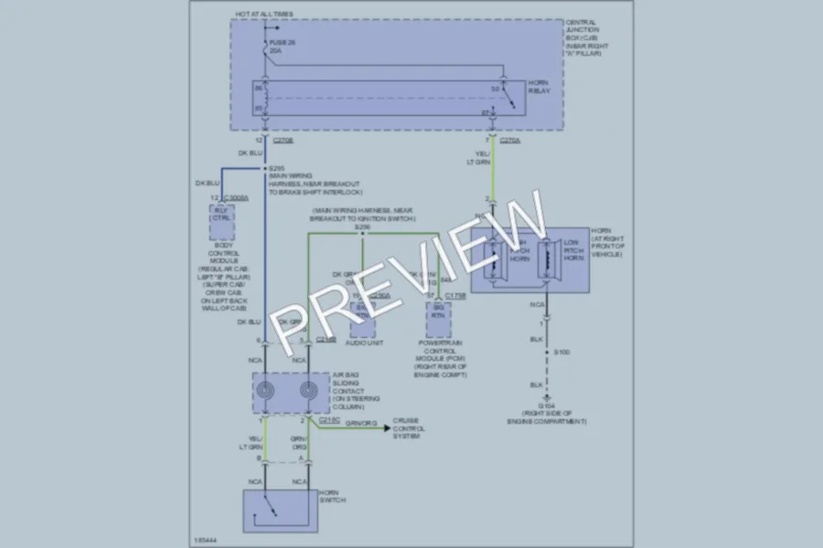 2004 Ford F150 Horn wiring diagram preview