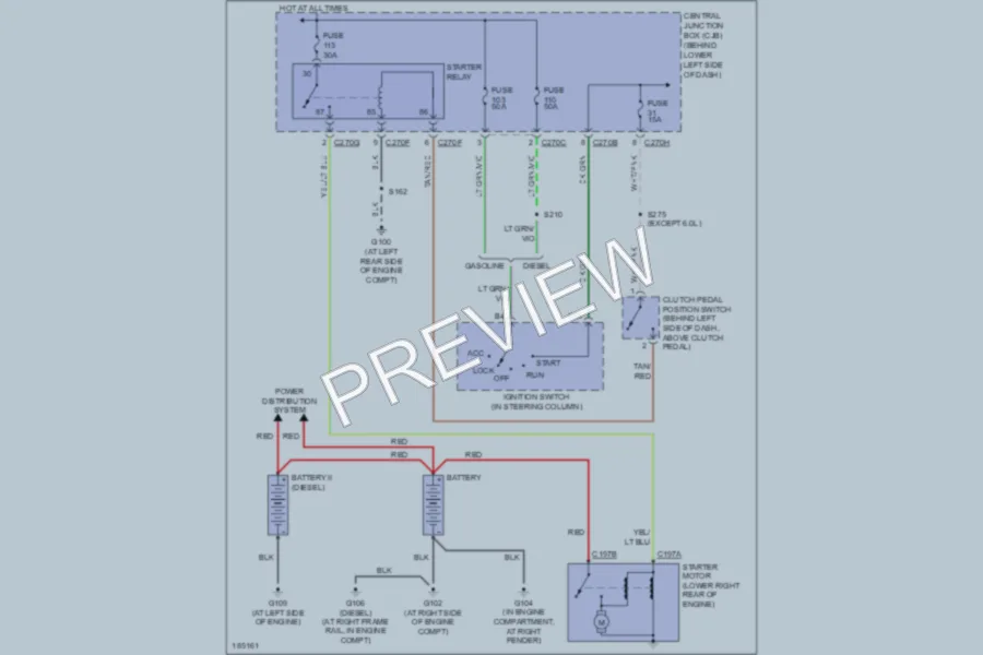 2004 Ford F550ChsCab Starting Charging wiring diagram preview