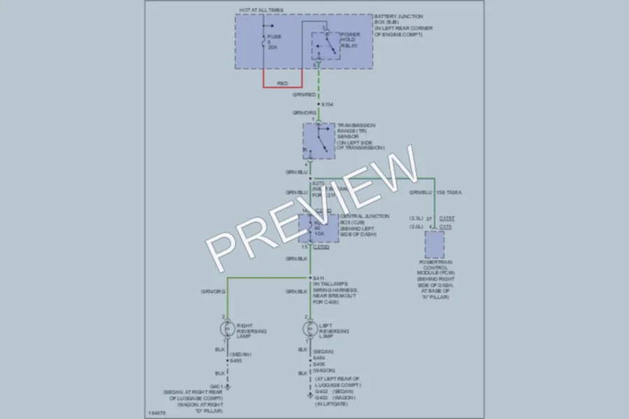 2004 Ford Focus Exterior Lights wiring diagram preview