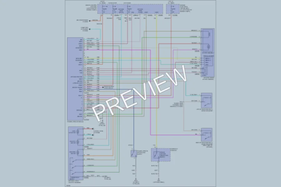 2004 Ford Freestar Trunk Tailgate Fuel Door wiring diagram preview