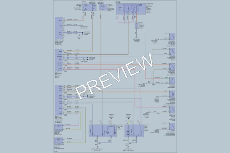 2004 Ford Thunderbird Power Door Locks wiring diagram preview