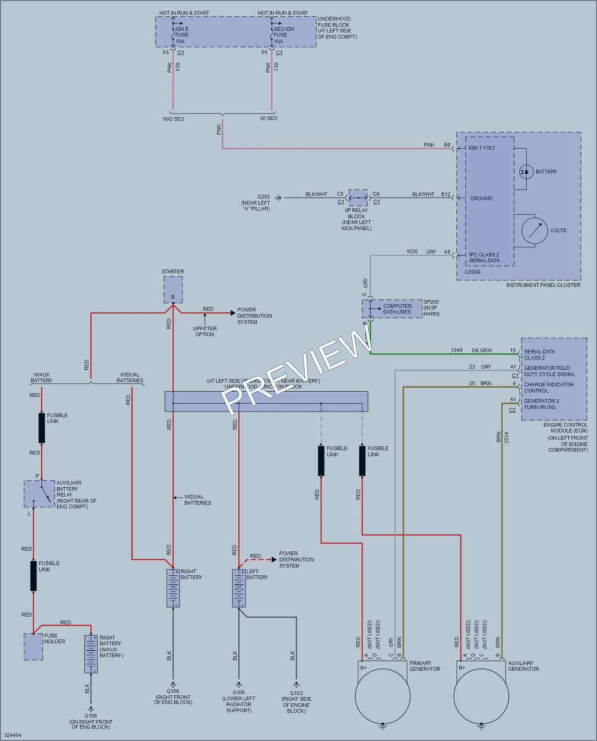 2004 GMC 3500 Starting Charging wiring diagram preview