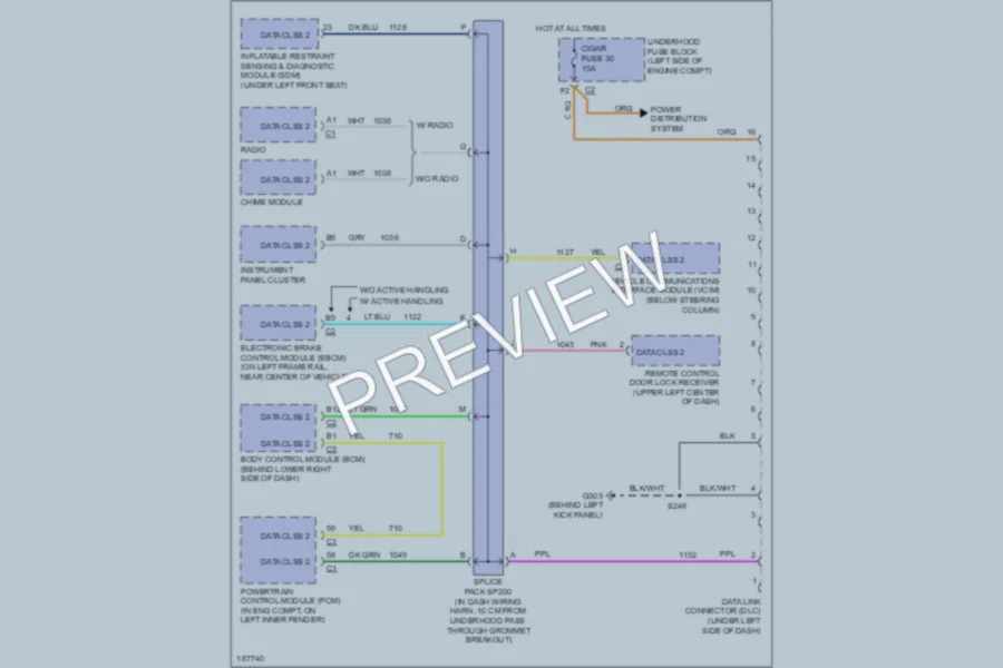 2004 GMC G3500 Computer Data Lines wiring diagram preview