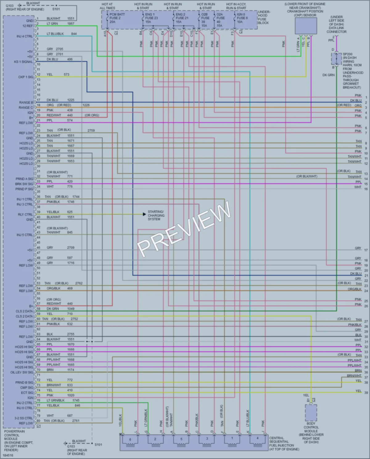 2004 GMC G1500 Engine Performance wiring diagram preview
