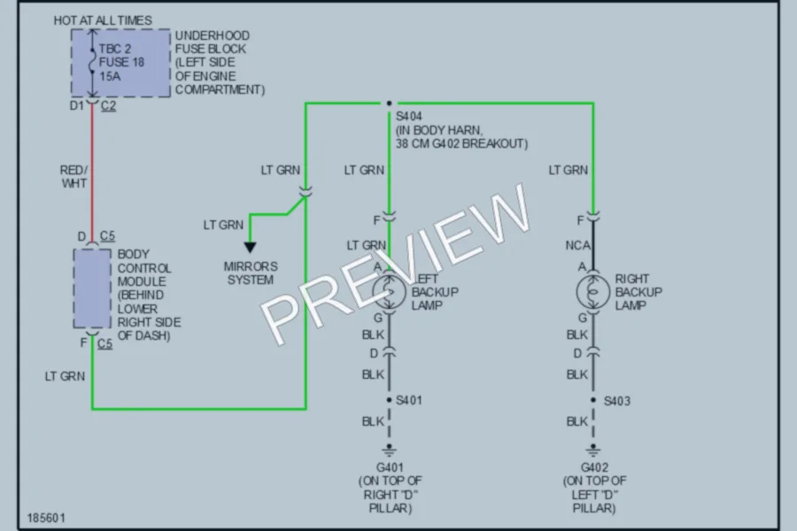 2004 GMC G3500 Exterior Lights wiring diagram preview