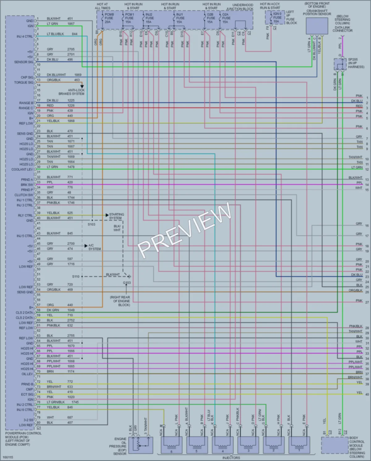 2004 GMC 1500 Engine Performance wiring diagram preview