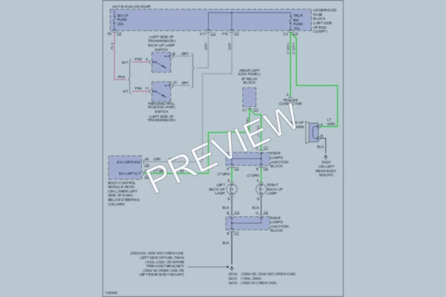 2004 GMC 3500 Exterior Lights wiring diagram preview