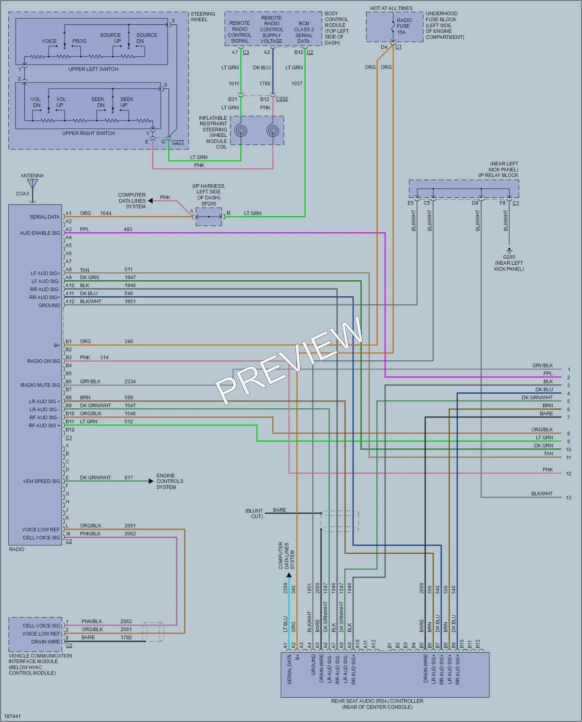 2004 HUMMER H2 Radio wiring diagram preview