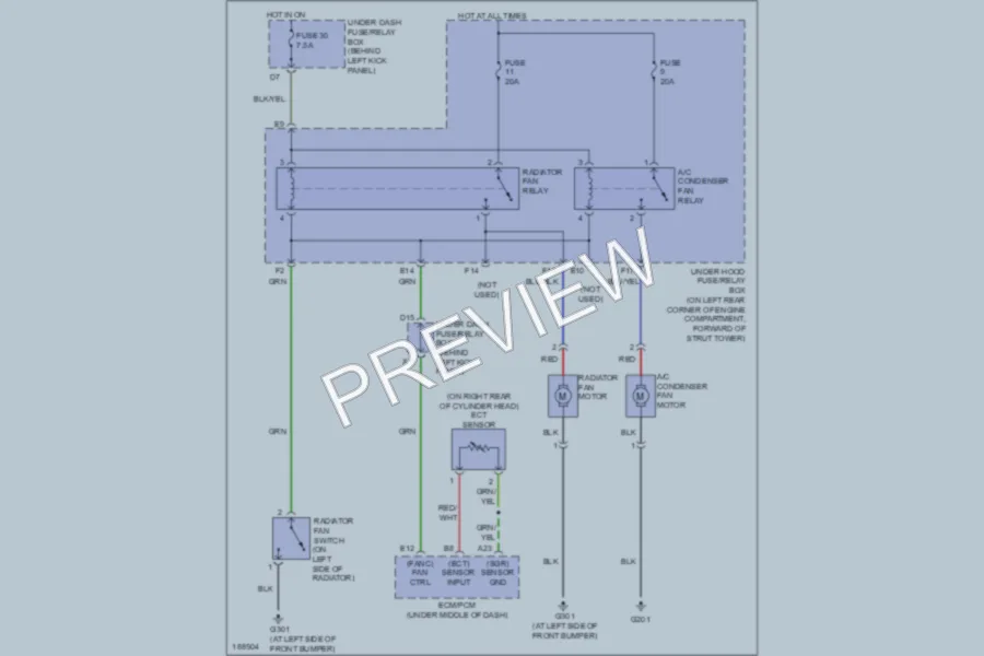 2004 Honda Accord Cooling Fan wiring diagram preview
