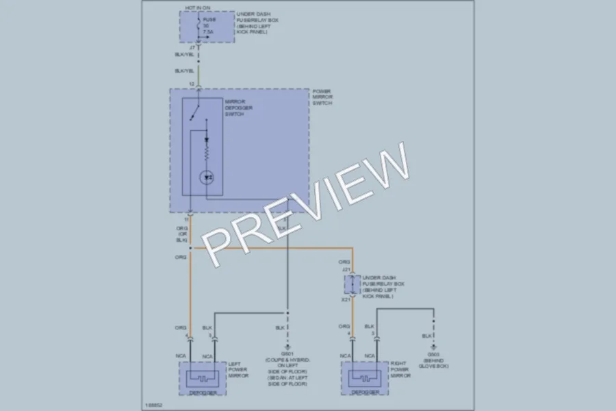 2004 Honda Accord Defoggers wiring diagram preview
