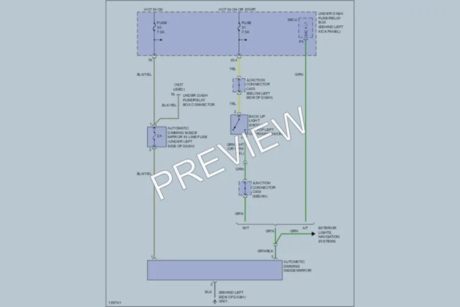 2004 Honda Accord Power Mirrors wiring diagram preview