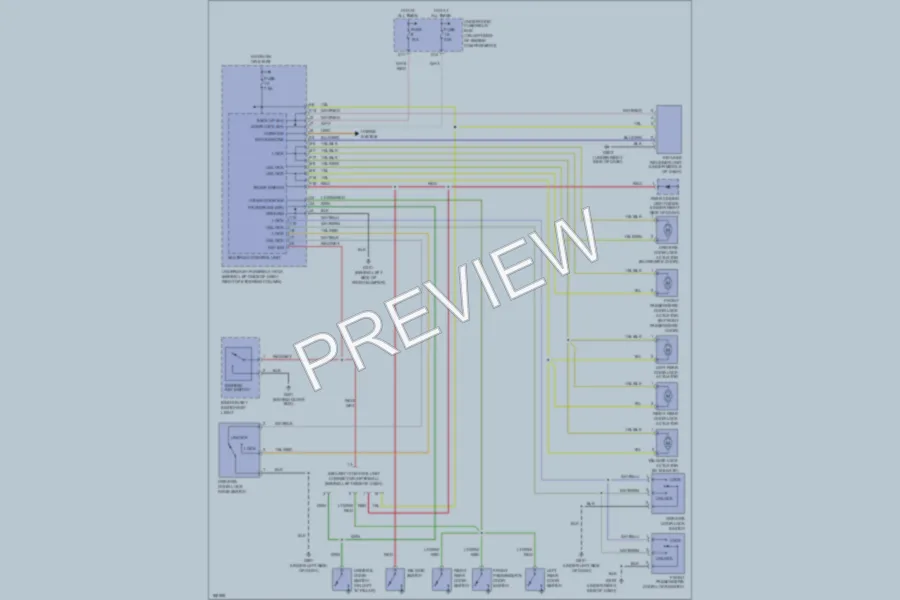 2004 Honda CRV Power Door Locks wiring diagram preview
