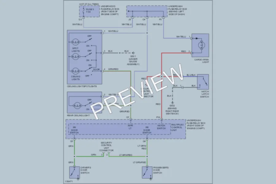 2004 Honda Civic Interior Lights wiring diagram preview