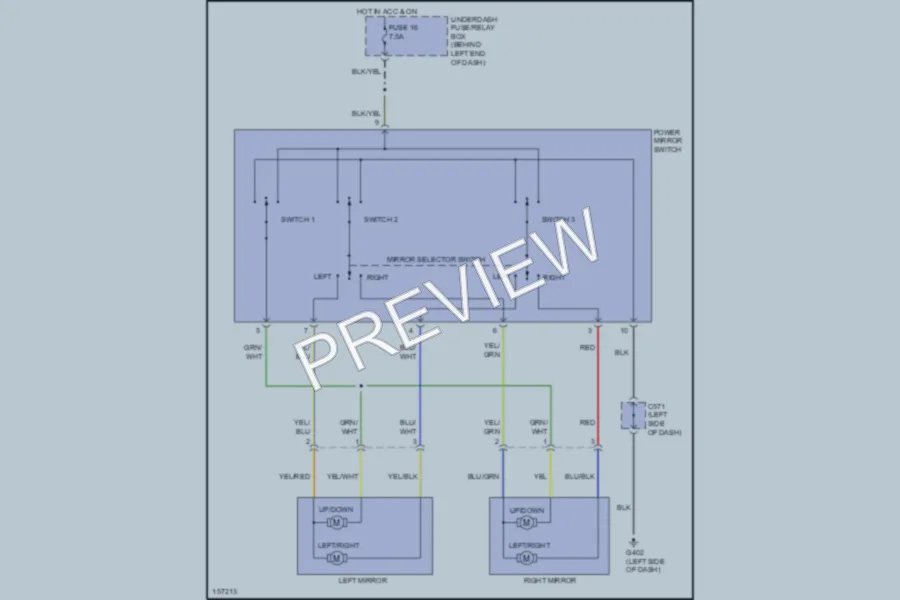 2004 Honda Insight Power Mirrors wiring diagram preview