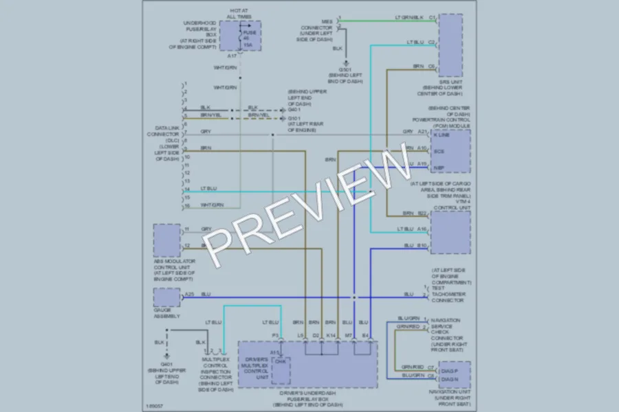 2004 Honda Pilot Computer Data Lines wiring diagram preview