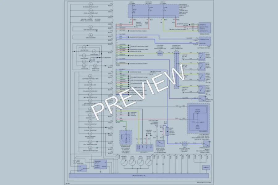 2004 Hyundai Elantra Instrument Cluster wiring diagram preview