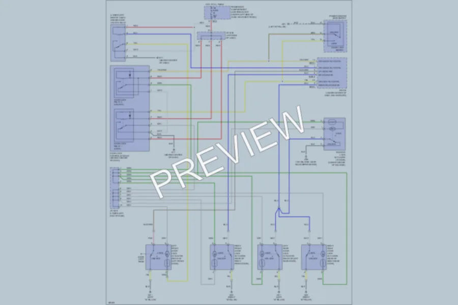 2004 Hyundai Elantra Power Door Locks wiring diagram preview