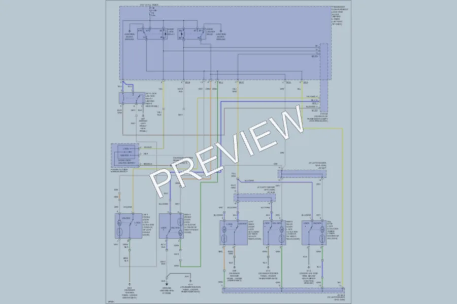 2004 Hyundai SantaFe Power Door Locks wiring diagram preview