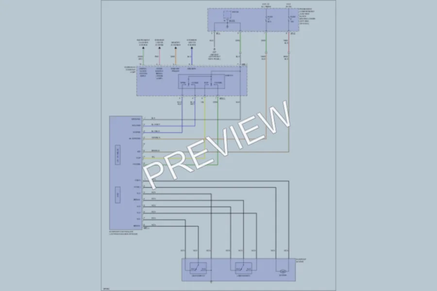 2004 Hyundai SantaFe Power Top Sunroof wiring diagram preview