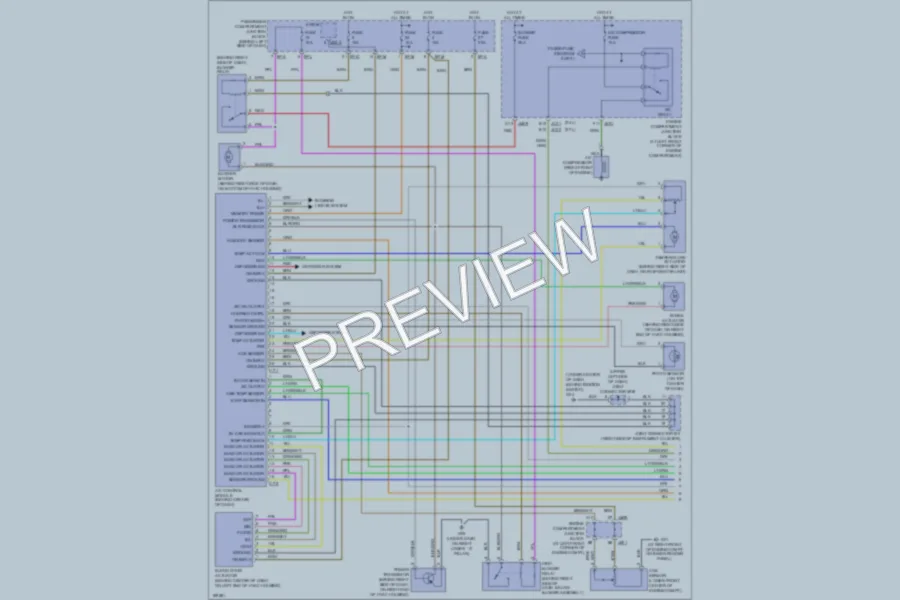 2004 Hyundai Sonata Air Conditioning wiring diagram preview
