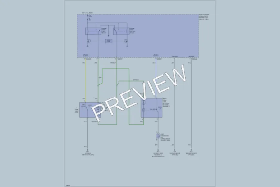 2004 Hyundai Tiburon Power Door Locks wiring diagram preview