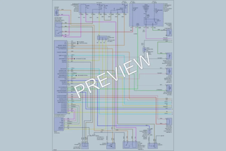 2004 Hyundai XG350 Air Conditioning wiring diagram preview
