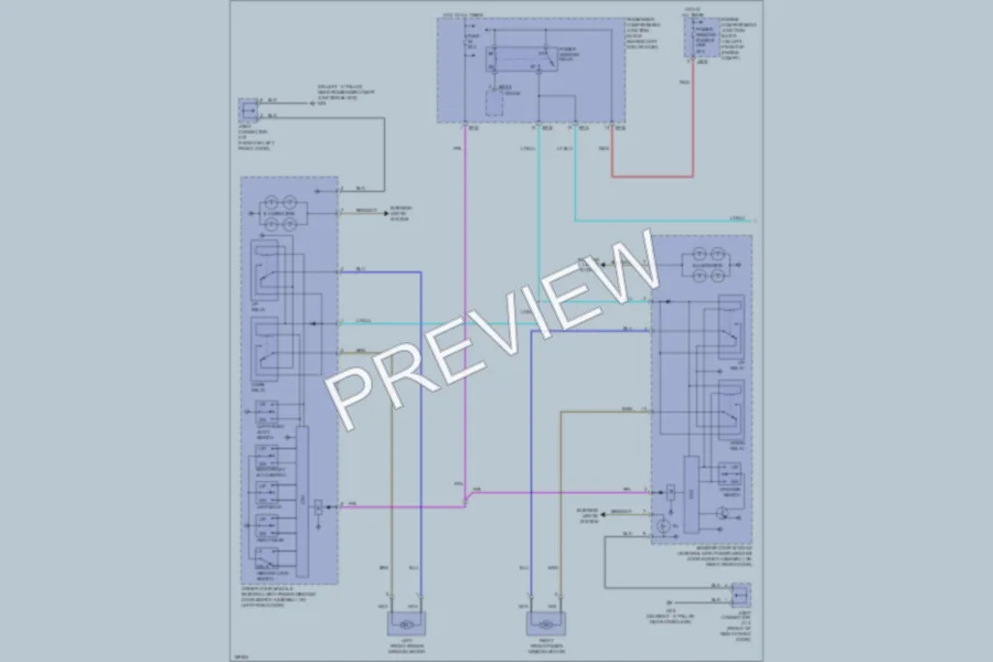 2004 Hyundai XG350 Power Windows wiring diagram preview