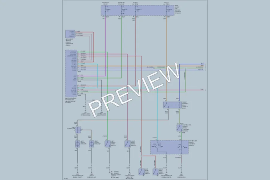 2004 Infiniti I35 Headlights wiring diagram preview