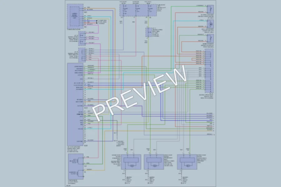 2004 Infiniti M45 Air Conditioning wiring diagram preview