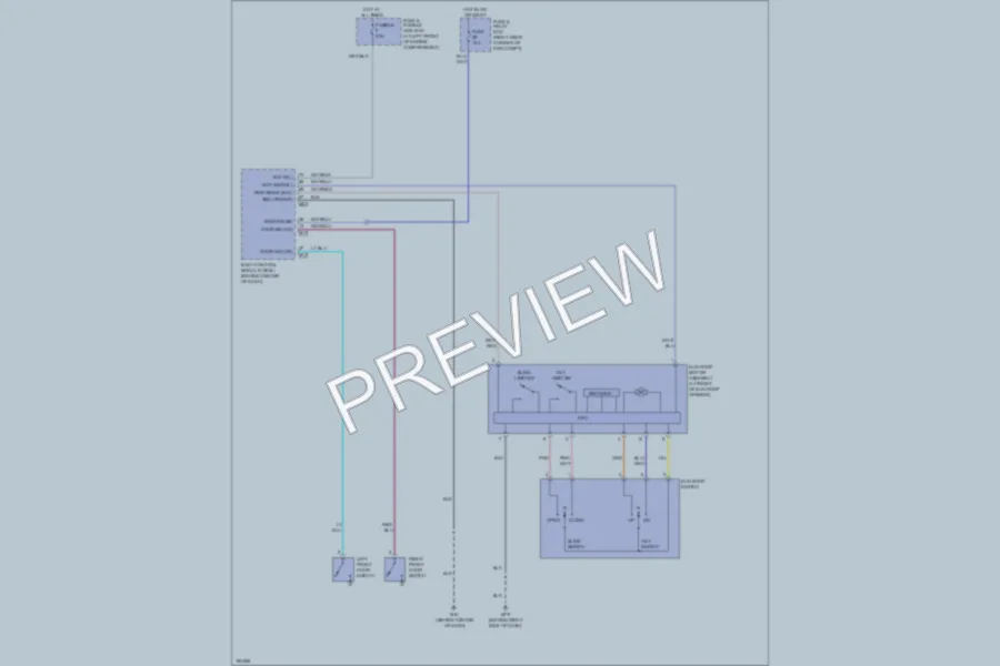 2004 Infiniti QX56 Power Top Sunroof wiring diagram preview