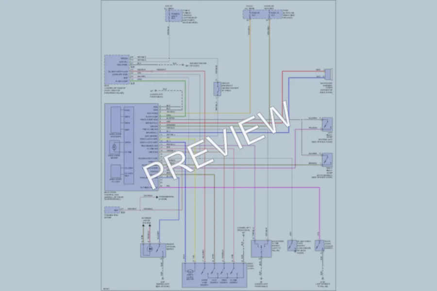 2004 Infiniti QX56 Trunk Tailgate Fuel Door wiring diagram preview