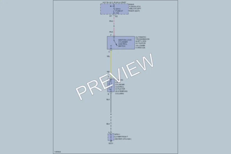 2004 Isuzu Ascender Shift Interlock wiring diagram preview