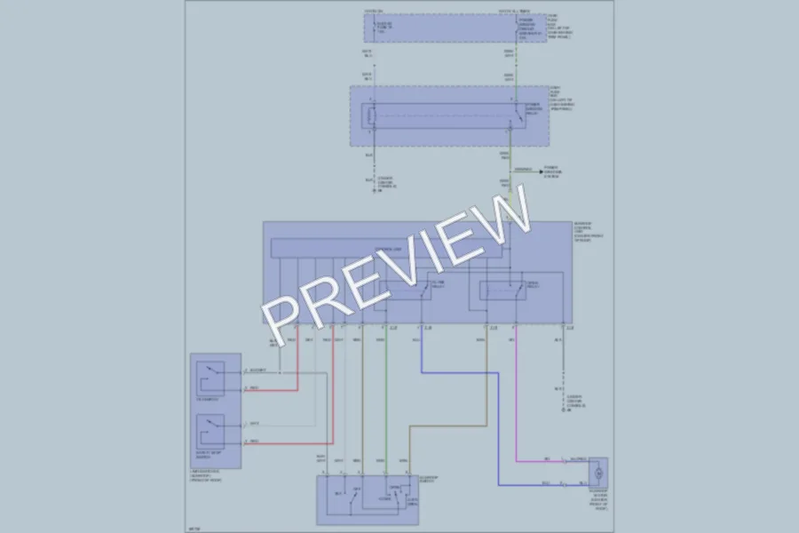 2004 Isuzu Axiom Power Top Sunroof wiring diagram preview