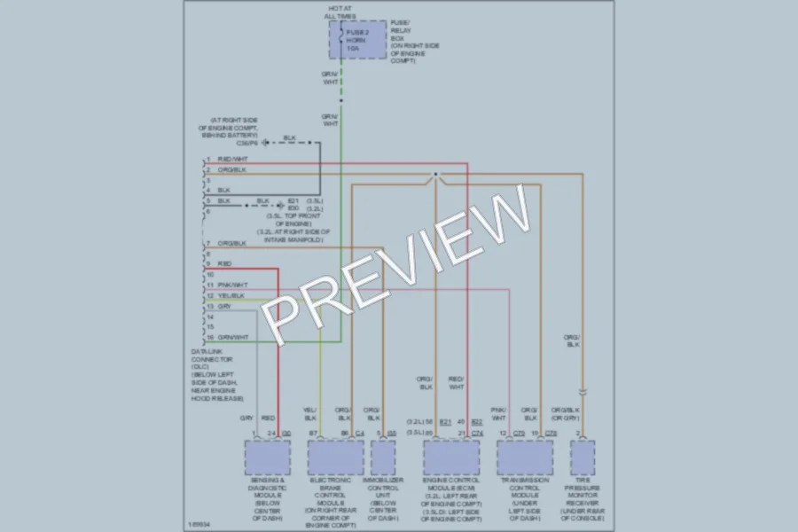 2004 Isuzu Rodeo Computer Data Lines wiring diagram preview