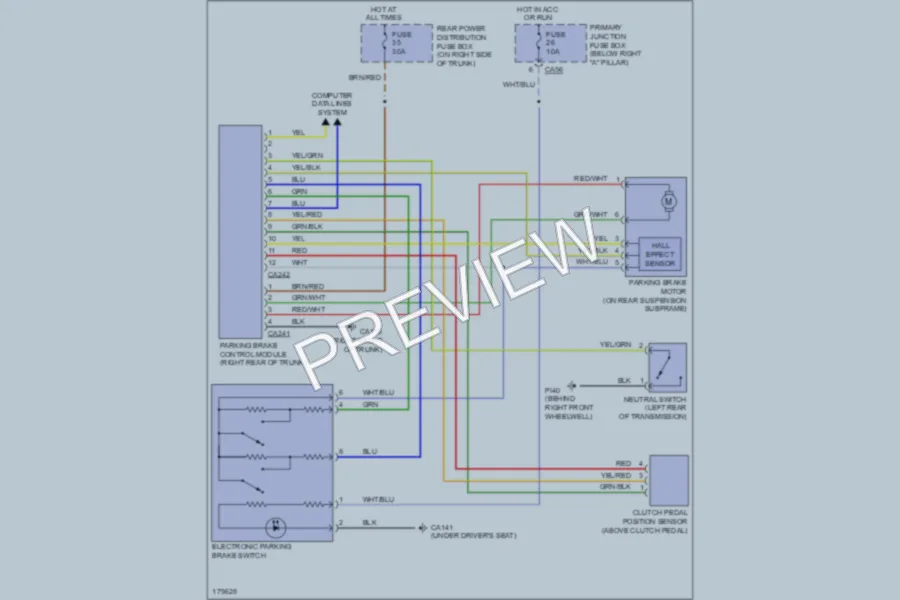 2004 Jaguar SType Shift Interlock wiring diagram preview