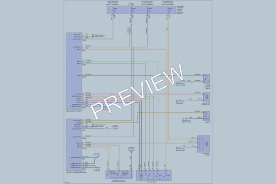 2004 Jaguar VandenPlas Trunk Tailgate Fuel Door wiring diagram preview