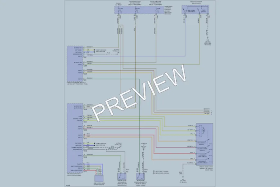 2004 Jaguar XJ8 Power Door Locks wiring diagram preview
