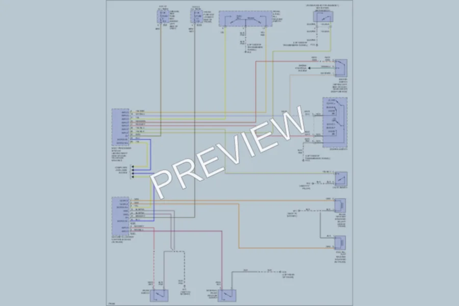 2004 Jaguar XKR Trunk Tailgate Fuel Door wiring diagram preview