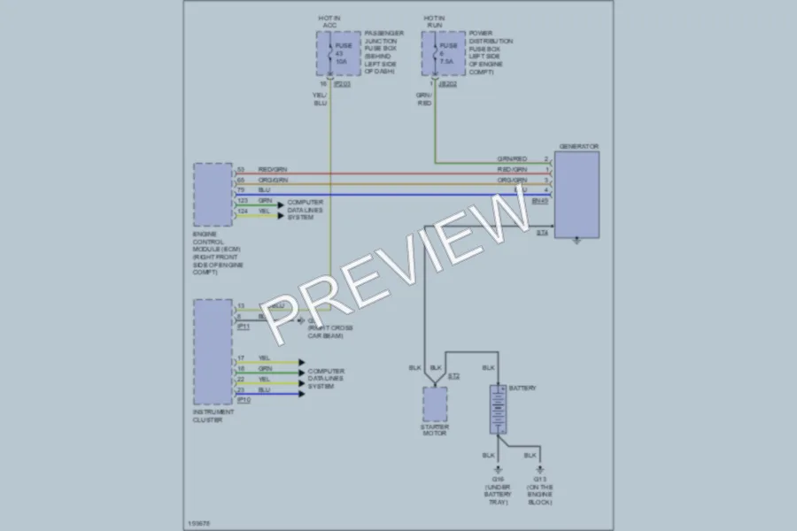 2004 Jaguar XType Starting Charging wiring diagram preview