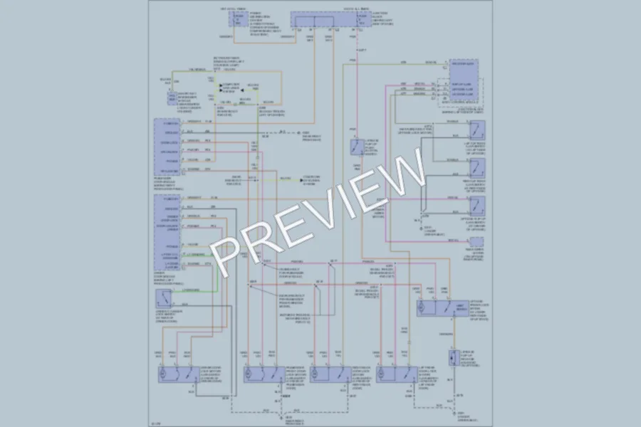 2004 Jeep GrandCherokee Power Door Locks wiring diagram preview