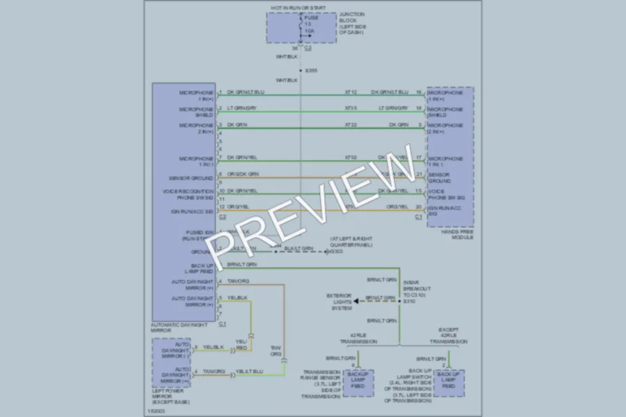 2004 Jeep Liberty Power Mirrors wiring diagram preview